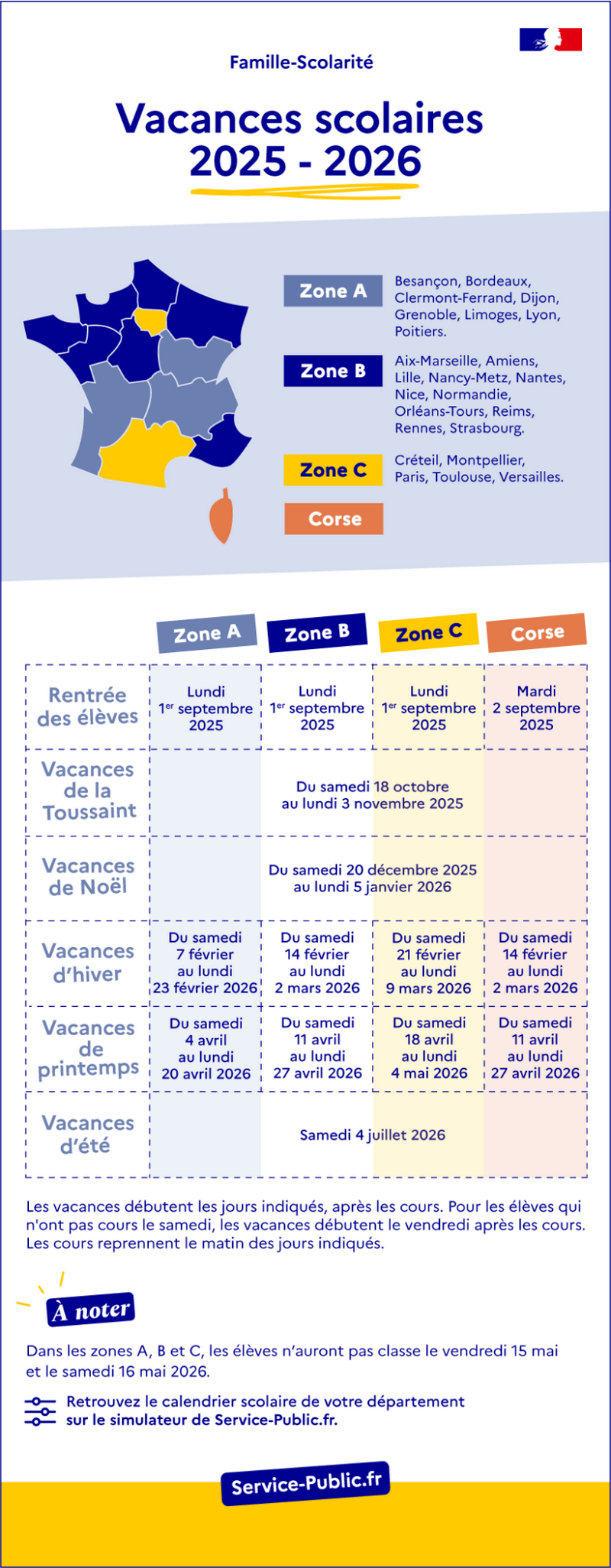 vacances scolaires 2025 2026